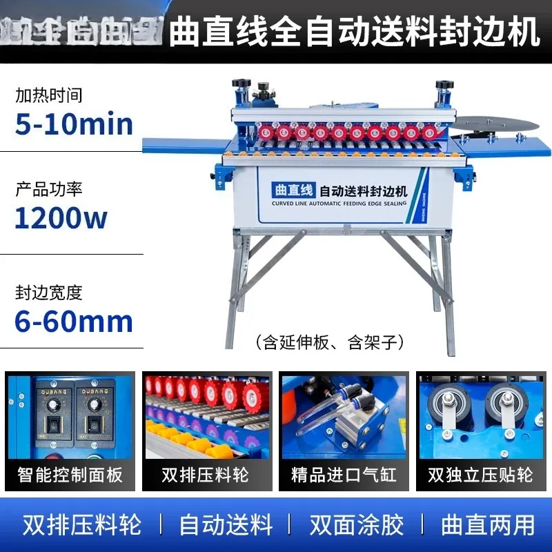 New Condition Automatic Edge Banding Machine for MDF Woodworking for Manufacturing Plant Use with Core Motor Gearbox Components