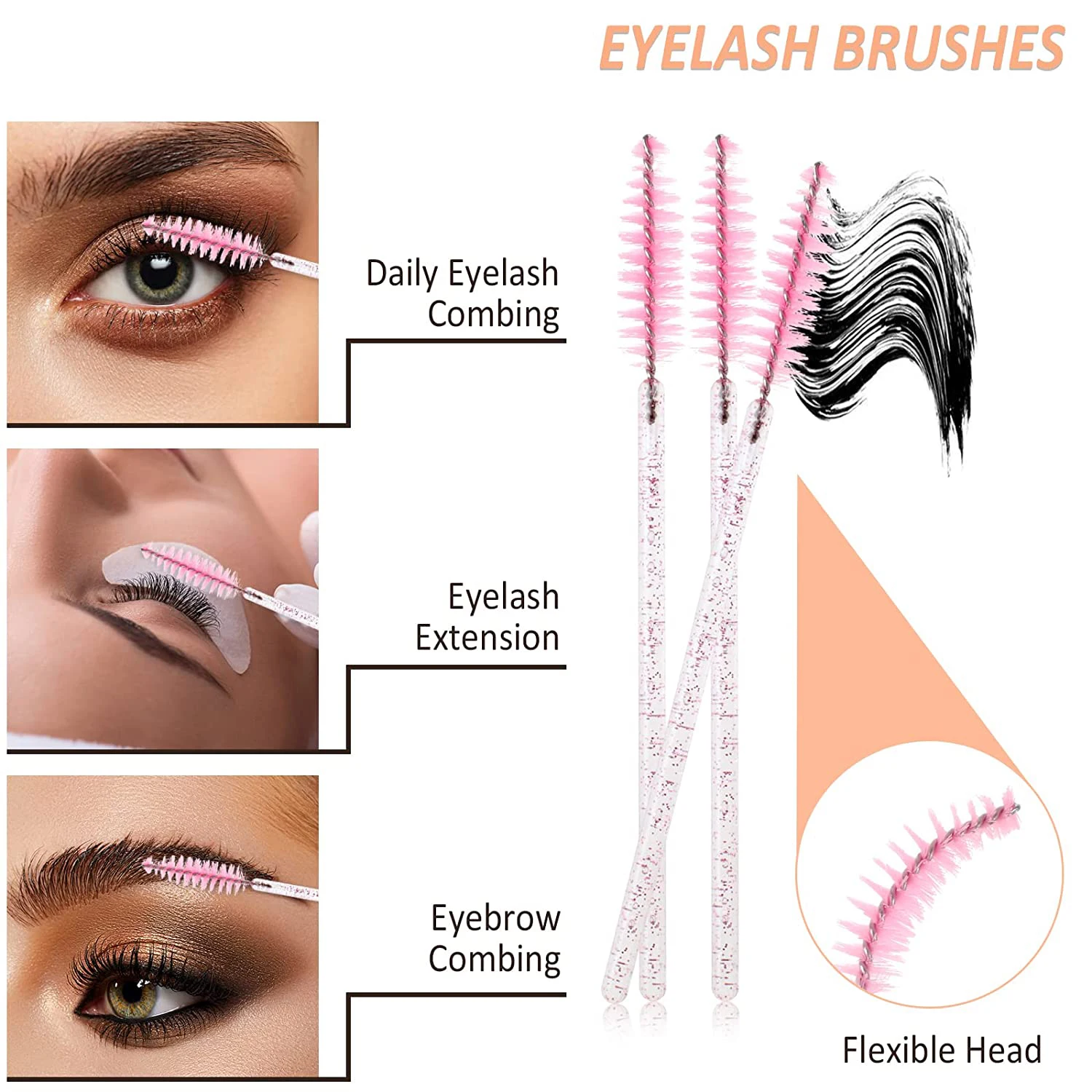 Eyelash Extension Supplies Kit Eyelash Fan Dryer Eye Pads Patches Tweezers Glue Rings Mascara Wands Micro Brushes Applicators