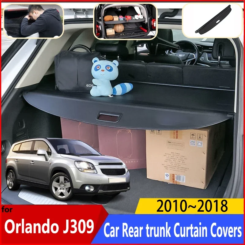 Для Chevrolet Orlando 2012 аксессуары J309 2010 ~ 2018 MK1 задние шторы багажника, задняя стойка, перегородка, укрытие, автомобильные аксессуары