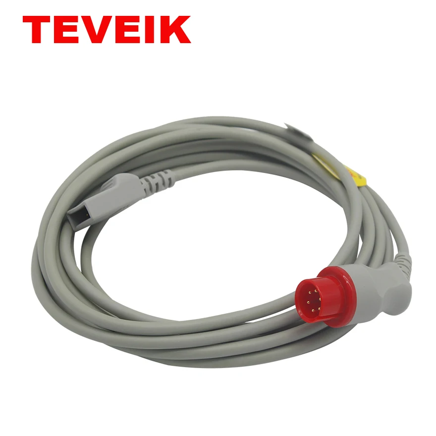 Teveik Medical Blood Pressure Ibp Transducer Adapter Cable for GE A091A Series 11Pin to Utah Adapter