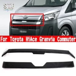 For Toyota HiAce Granvia Commuter 2019 2020 2021 2022 2023 Car Accessories Front Grille Around Trim Molding Decoration Stickers