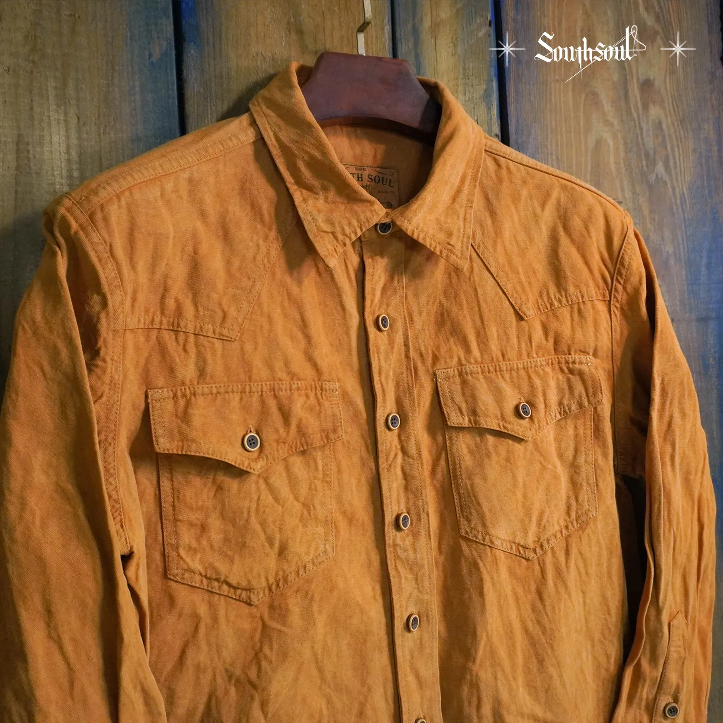 Spring New Heavy Cotton Handmade Plant Dyed Mud Dyed Western Shirt Grass Dyed Baggy Coat