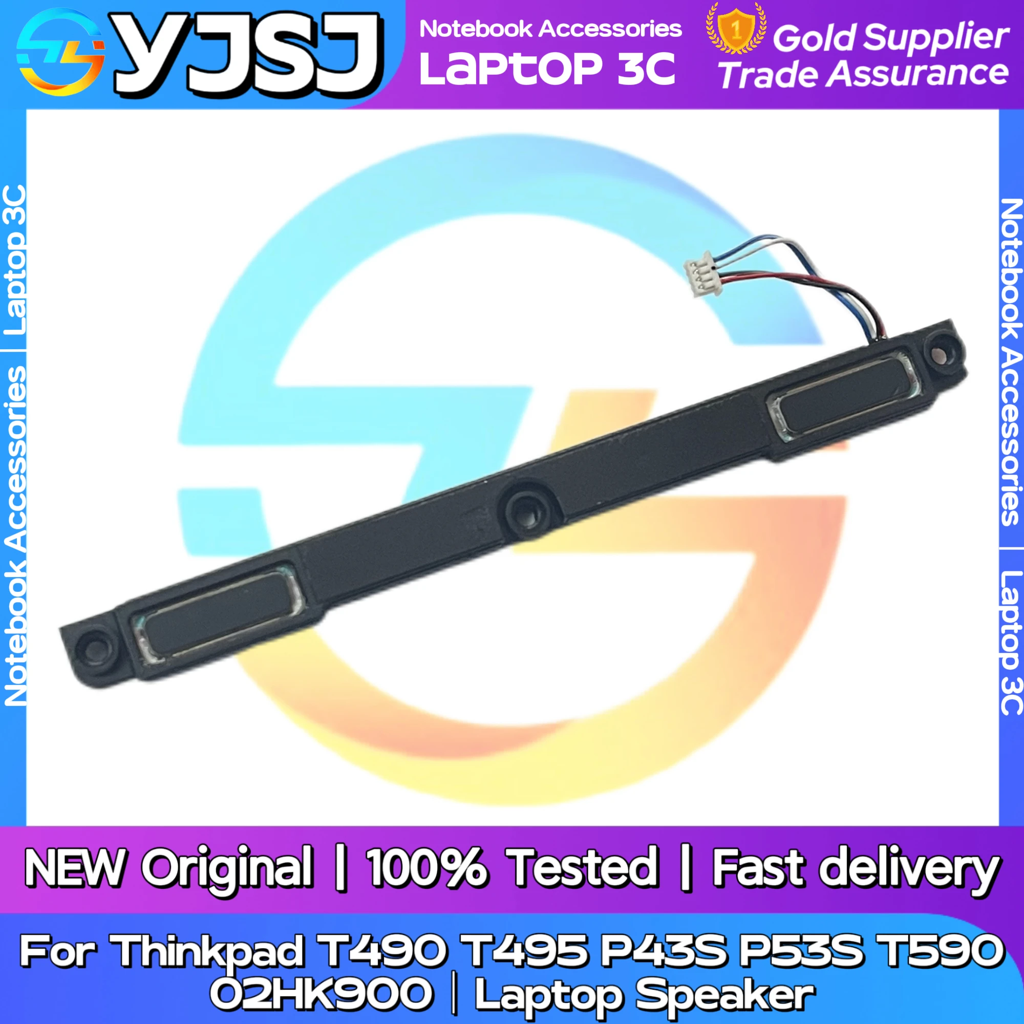 

New GENUINE Original Laptop Speaker For Lenovo Thinkpad T490 T495 P43S P53S T590 built-in speaker horn audio PK23000R9V0 02HK900