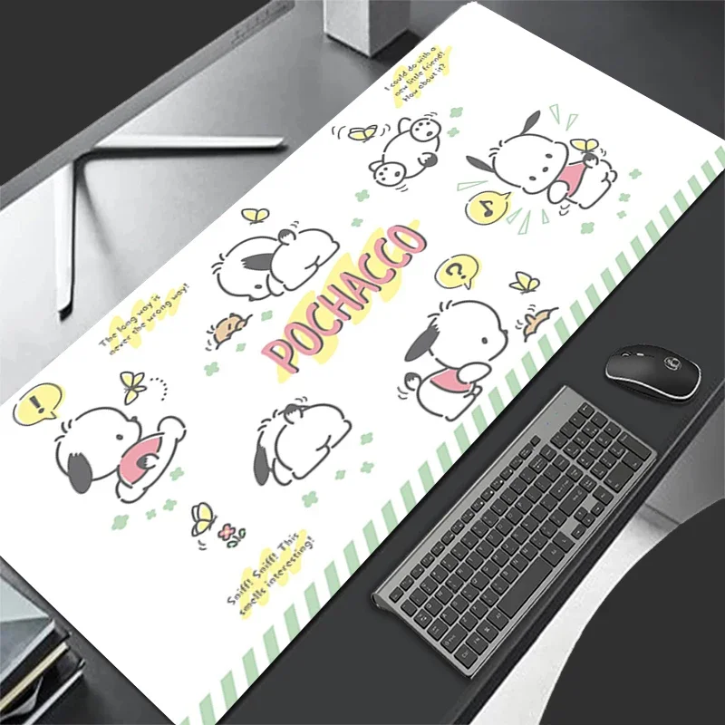 طاولة جلدية كرتونية أكبر سانريو سبيد كمبيوتر صغير منصات لوحة المفاتيح حصيرة مكتبية ملحقات الألعاب لوحة ماوس Pochacco المنزلية #3