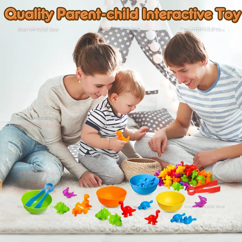 Conteggio dei colori Ordinamento giocattoli con ciotole arcobaleno per bambini Formazione sensoriale Attività di conteggio Regali di apprendimento educativo Montessori