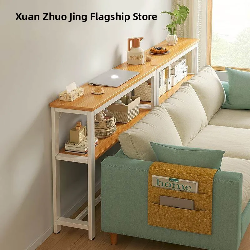 

Sofa Back Wall Shelf Long Multi-layer Bedroom Side Cabinet Bed Head Storage Entrance Narrow Shelf Living Room Decor Rack