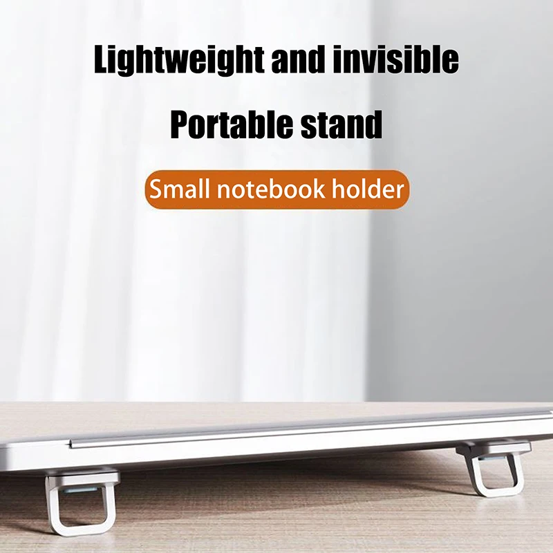 Adjustable Folding Laptop Stand Mini Legs Ultra-thin Portable Support For Macbook Notebook Cooling Holder Feet Invisible Bracket