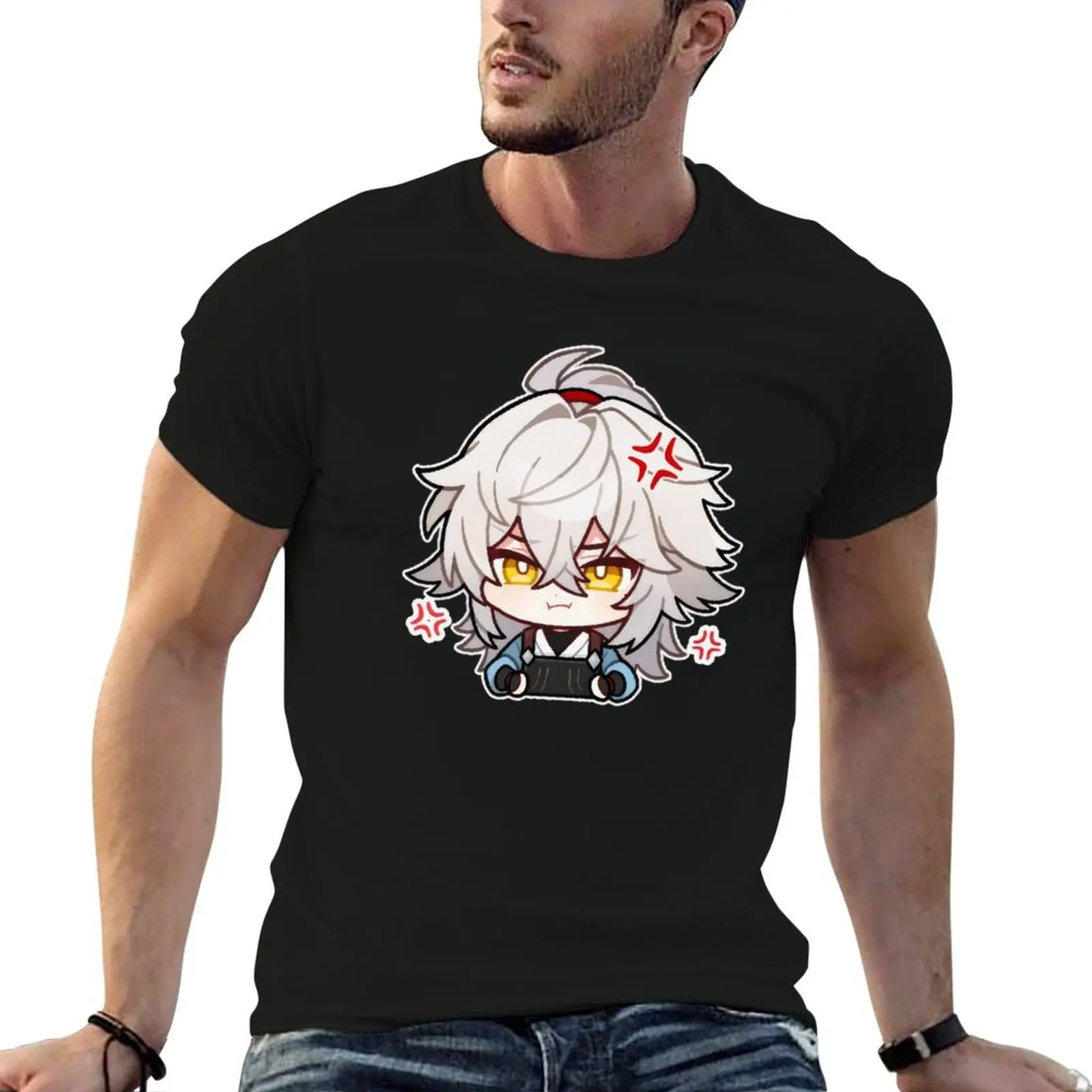 

Jing Yuan Sticker #1 Honkai Star Rail T-Shirt man t shirts high quality luxury brand t shirt for man T-Shirt