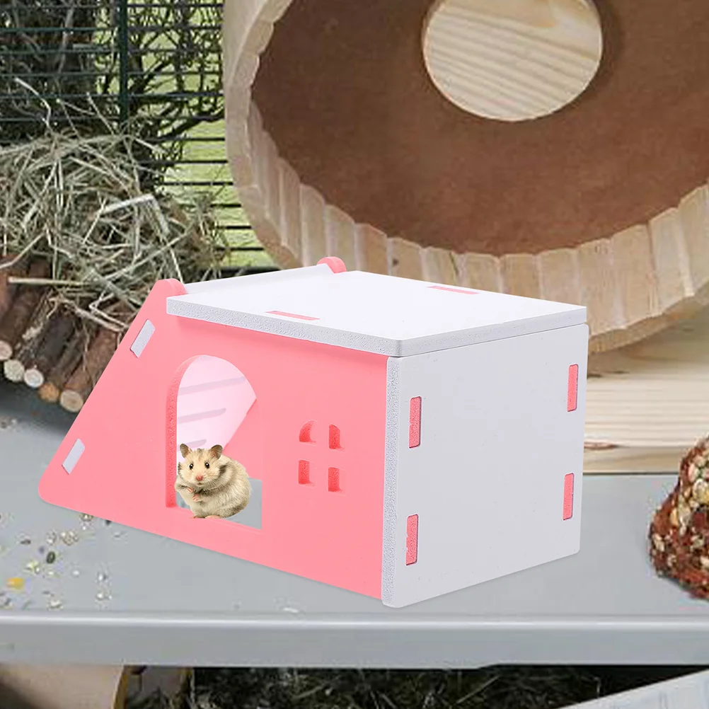 

2pcs Hamster Hideouts Small Animal Pvc Pet Sleeping Hut Wear-Resistant Cage For Hamsters Rats Squirrels Guinea Pigs