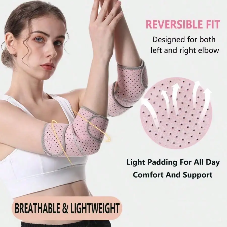 

Adjustable Size Breathable Elbow Support, Suitable For Daily Fitness, Basketball, Tennis Sports, Unisex, Protect Elbow (Random Hook And Loop Type)