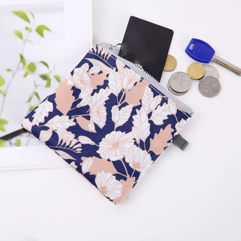 Women Lipstick Make Up Bags Cute Zipper Small Napkin Sanitary Pad Towel Pouches Storage Bags Cute Animal Printed Cosmetic Bag