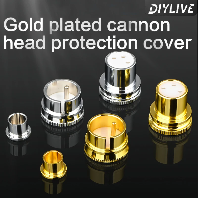 DIYLIVE Pure copper XLR balancing head cap Canon RCA seat shielding cap Canon male and female dustproof shielding cover