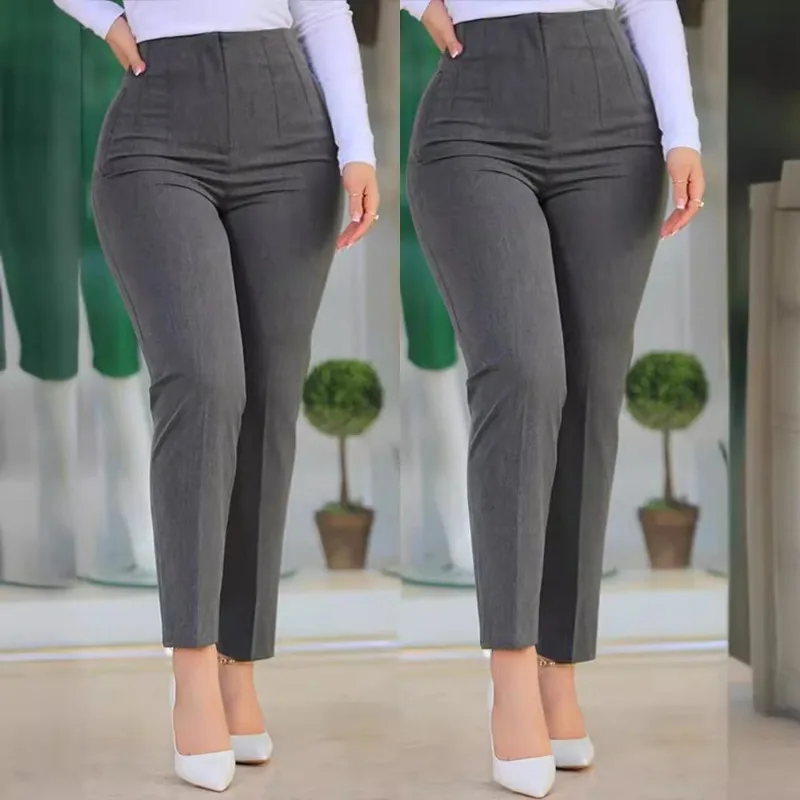 2024 primavera estate nuovi vestiti da donna tinta unita Casual Slim Smart pants