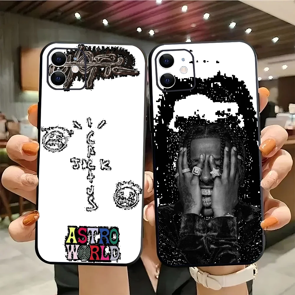 1pc Travis Scott Cactus Jack Phone Case Silicone Soft For IPhone 16 15 14 13 12 11 Plus Pro Max Plus