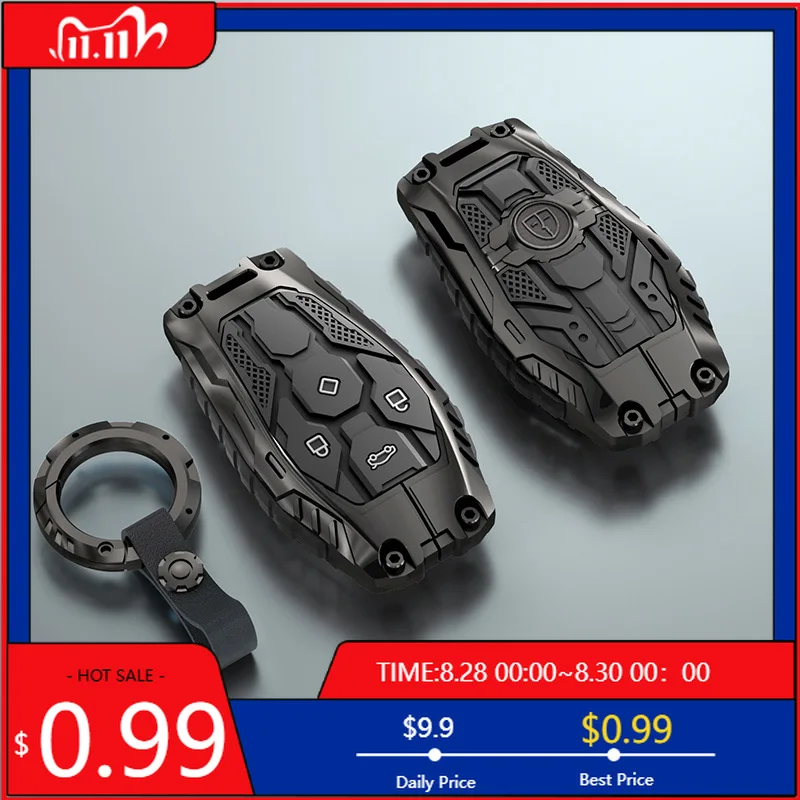 

Interior Stickers Zinc Alloy Car Smart Remote Key Cover Case Protector Holder Shell Bag For Leapmotor T03 S01 C11 C01 Type Keych