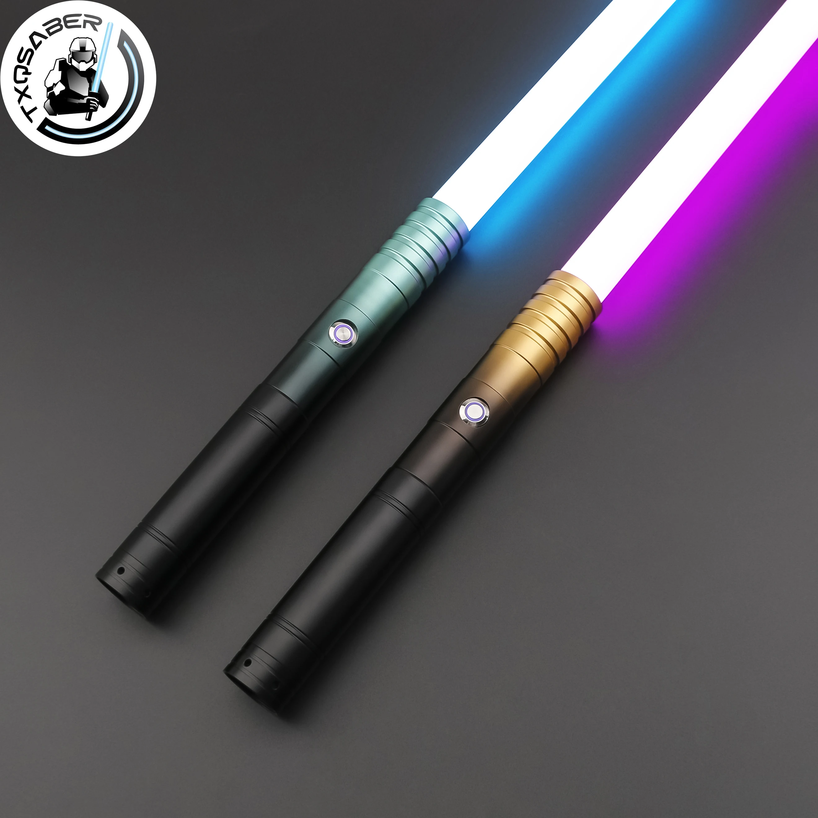 TXQSABER RGB Lightsaber for Kids Heavy Dueling 12 Color Changing Blaster FOC Metal Hilt Laser Saber for Boys Girls Cosplay Toys