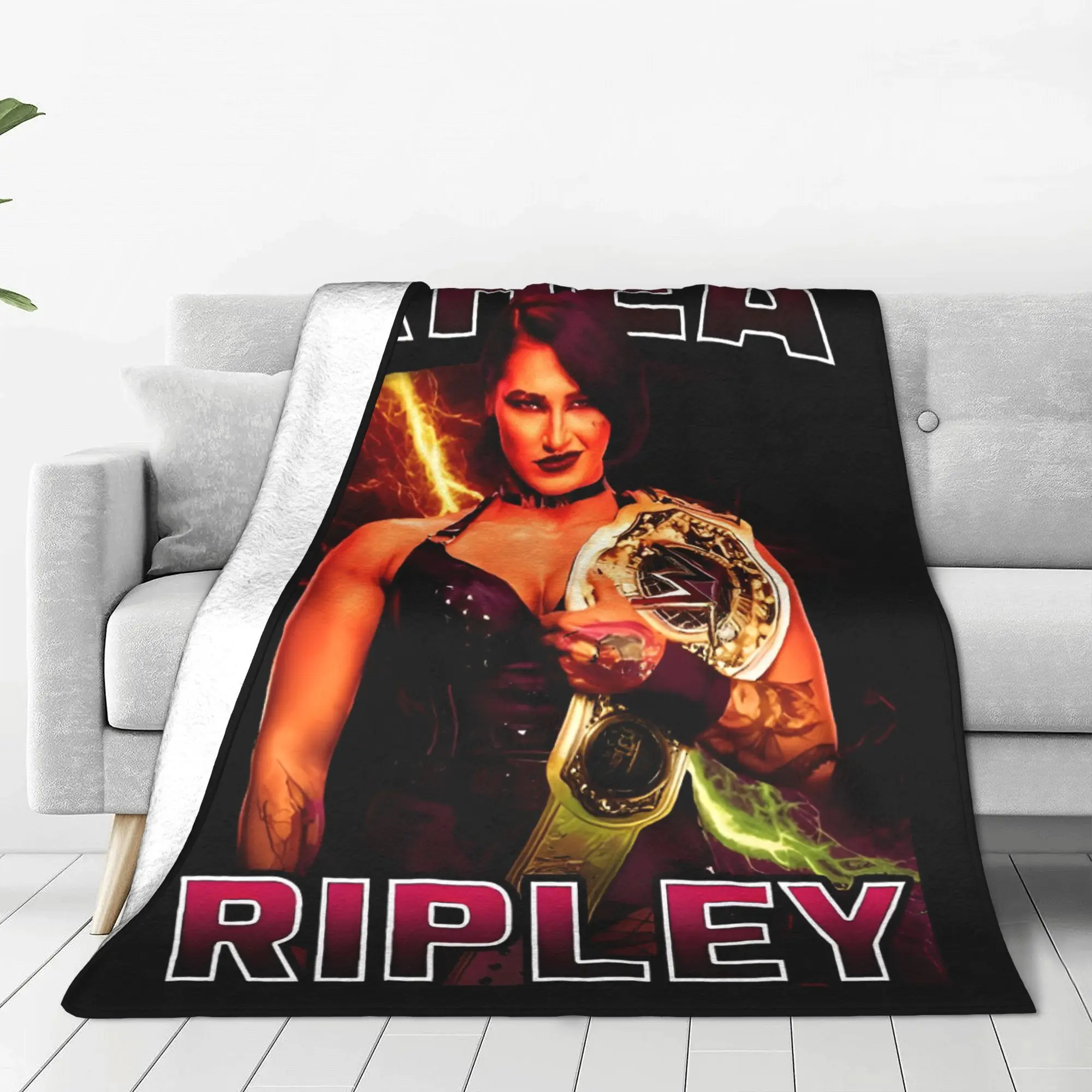 Rhea Ripley خمر نمط بطانية الفانيلا خمر الدافئة رمي البطانيات ل كرسي تغطي أريكة الشتاء