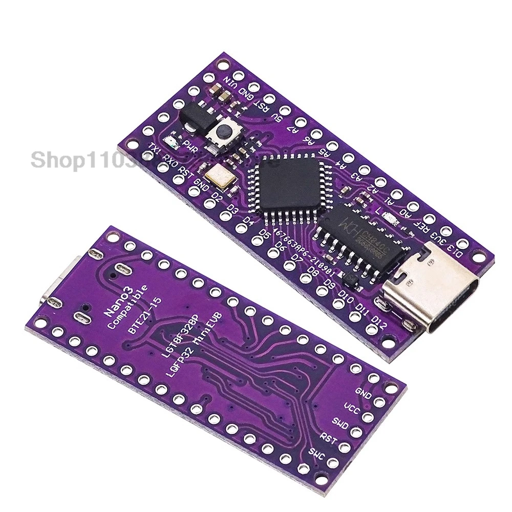 1PCS/Lot LGT8F328P-LQFP32 MiniEVB TYPE-C USB Compatible with ATMEGA328 For Nano V3.0 LGT8F328P HT42B534-1 SOP16
