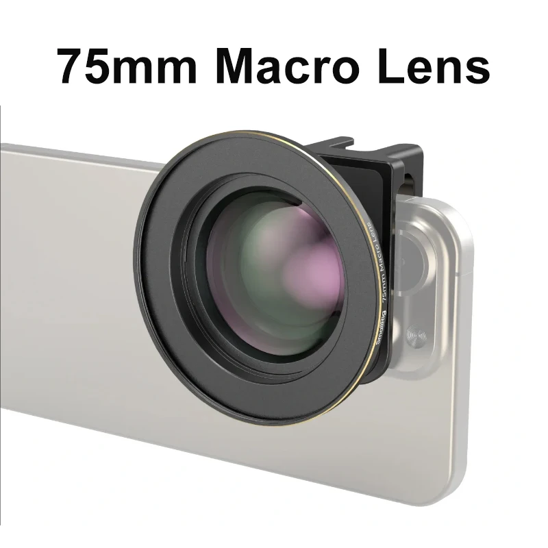 

SmallRig 75mm Macro Lens 1.33X 1.55X Anamorphic Lens T-mount Mobile Phone Lens for iPhone 15 Samsung Galaxy Huawei Mate Xiaomi