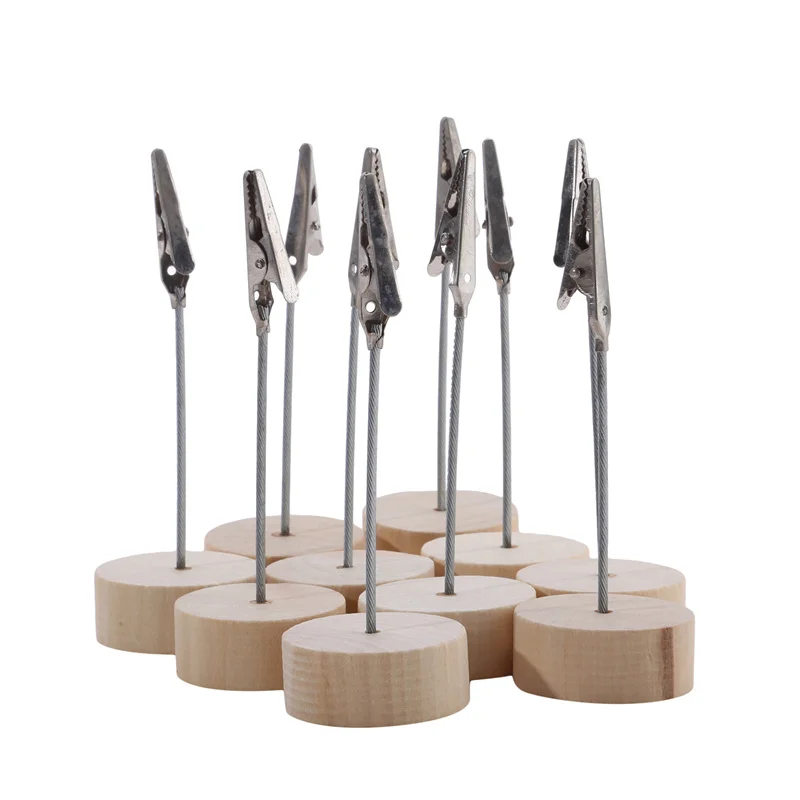 10pcs Place Card Holder Metallic Table Number Stand Photo Paper Clamp Romantic Photo Clip Party Wedding Home Desktop Decoration