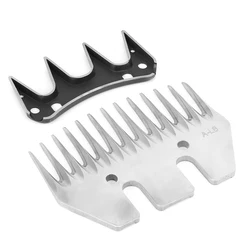 Stainless Steel Sheep Clippers Blade High Hardness Cutting Shearing Cutter Replacement(13 Tooth Straight Blade (+ Swing Blade) )