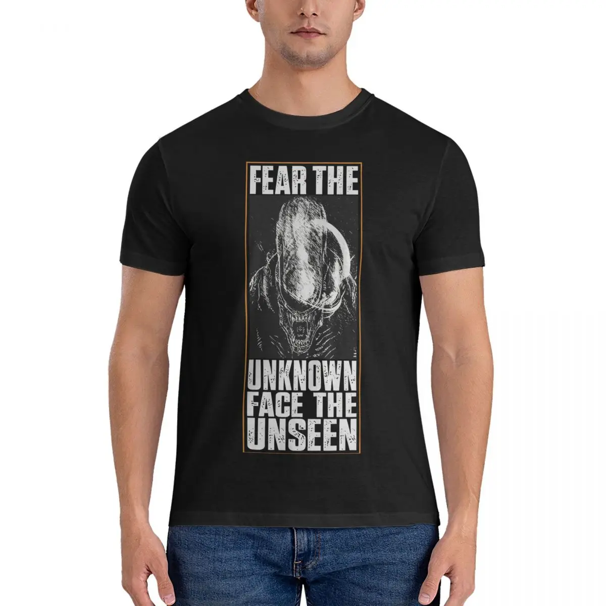 Alien Romulus Fear The Unknown Face The Unseen T Shirts Men Women's 100% Cotton T-Shirts Crewneck Tee Shirt Short Sleeve Tops