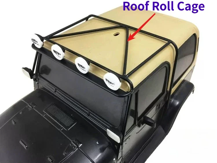 1/10 RC Crawler Custom Roof Roll Cage Light Bracket For Tamiya CC01 Body Shell Realistic Offroad Look Upgrade Decor Accessories