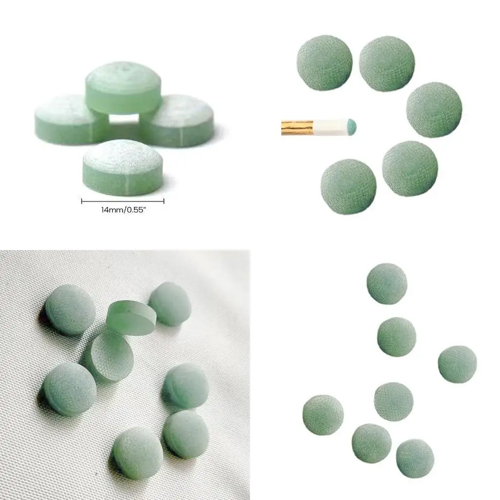 

Y1UC 5Pcs Glues on Pool Billiards Snooker Cue Tip 14mm Head Pool Strong Hardness Tip for Snooker and Pool Player