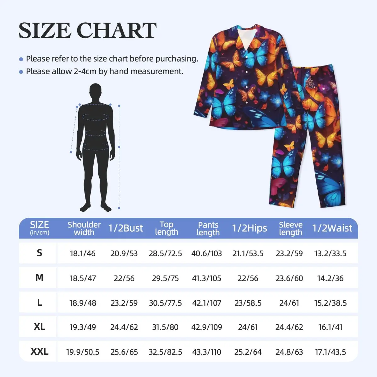 Wings Butterflies Pajamas Men magic flowers Soft Room Sleepwear Autumn 2 Piece Casual Oversize Graphic Pajama Sets