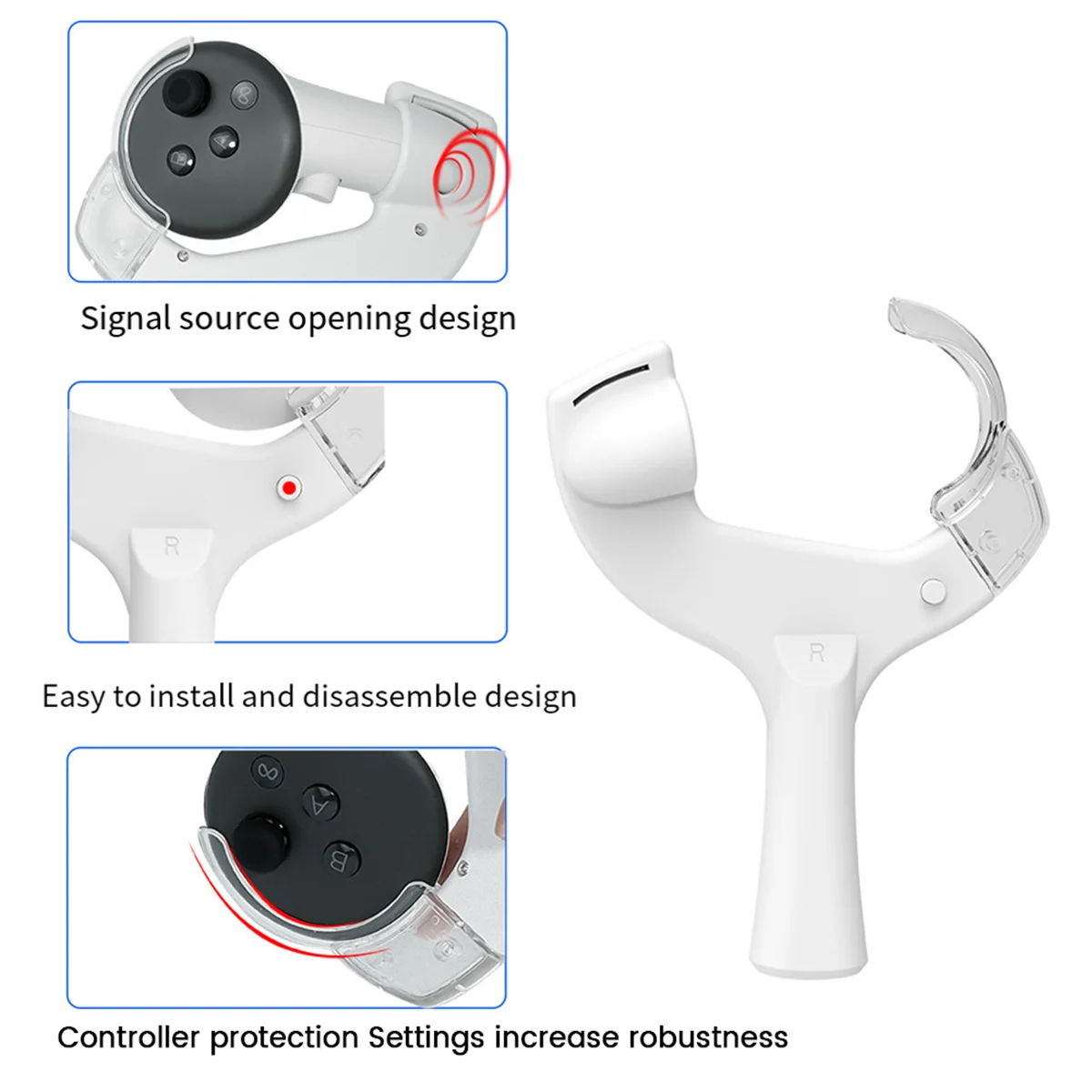 VR تنس الطاولة مجداف قبضة مقبض قبضة ل كوة كويست 3 نظارات الواقع الافتراضي اللعب بينغ بونغ VR الملحقات