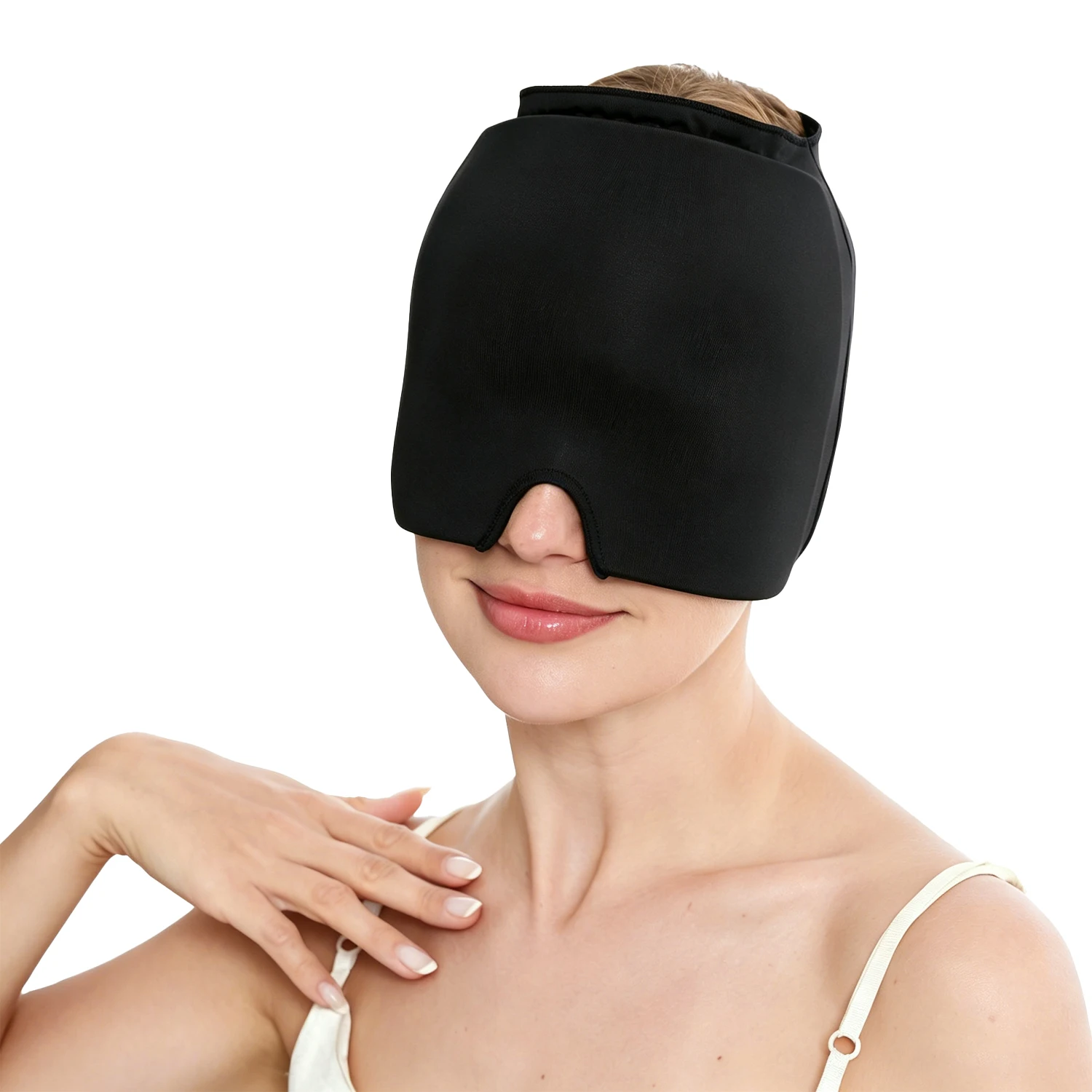 Migraine Ice Head Wrap Long Lasting Printable Pain Stress Headache Relief Hat for Men Comfort Hot and Cold Gel Ice Migraine Cap