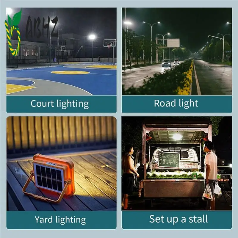 

ABHZ-LED солнечный прожектор перезаряжаемый аварийный светильник для кемпинга уличный водонепроницаемый портативный прожектор прожектор