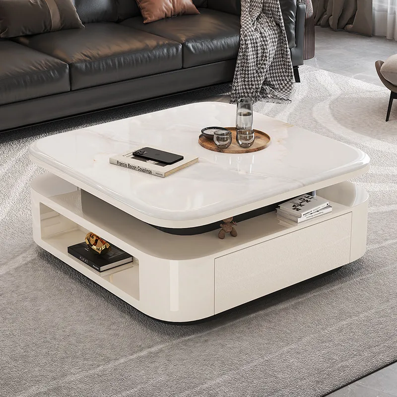 Storage Center Coffee Tables Modern Drawer Low Classic Coffee Tables Flower White Floor Tavolino Da Salotto Funky Furniture