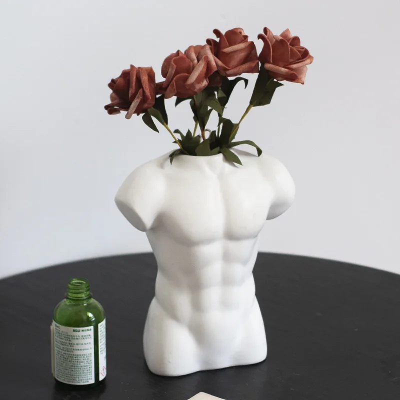 Nordic Fierce Men Like Vase Decoration Home Ceramic Vase Ceramic Ornaments Dried Flower Accessories