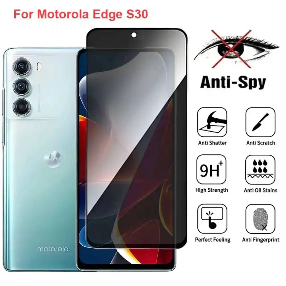 Защитная пленка из закаленного стекла Edge S30 XT2175-2 Anti Spy Privacy, совместимая с пленкой для телефона Motorola Edges30