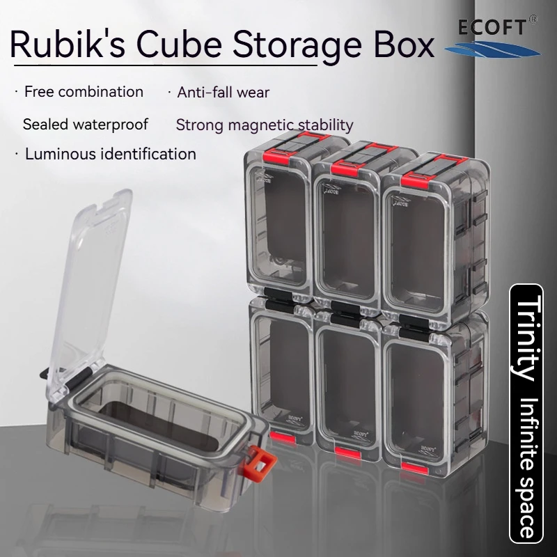

ECOFT Fishing Accessory Box Double Layer Portable Storage 12pcs/Box Luya Island Fishing Waterproof Nightlight Lure Case