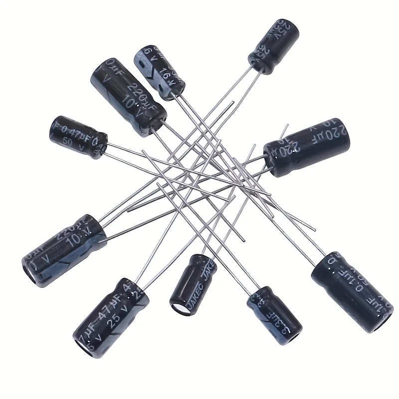 500Pcs/lot 0.1UF-1000UF 24Values Aluminum 16-50V Mix Electrolytic Capacitor Assorted Kit And Storage Box