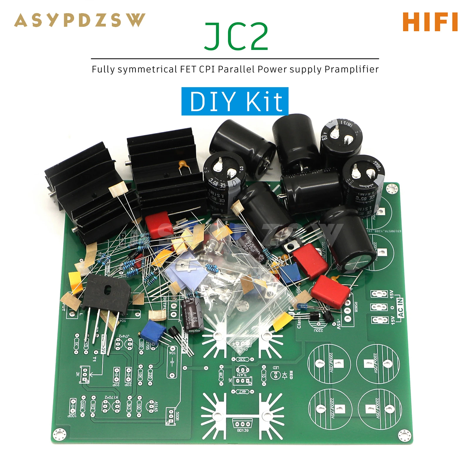 Mark JC2 HIFI Class A Fully symmetrical FET CPI Parallel Power supply JC-2 Pramplifier DIY Kit/Finished board