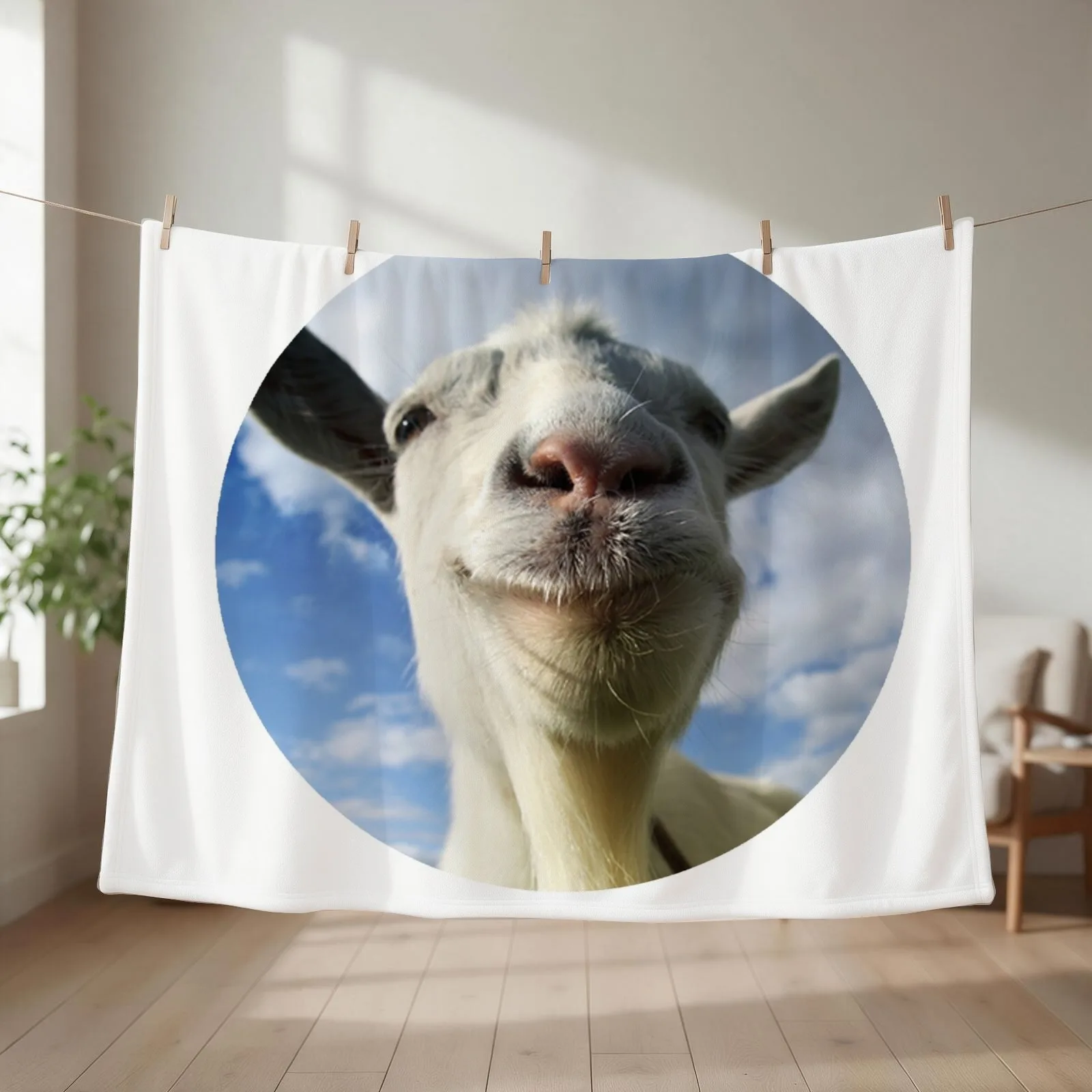 Goat Simulator Throw Blanket couch cozy soft plush fuzzy picnic outdoor blanket