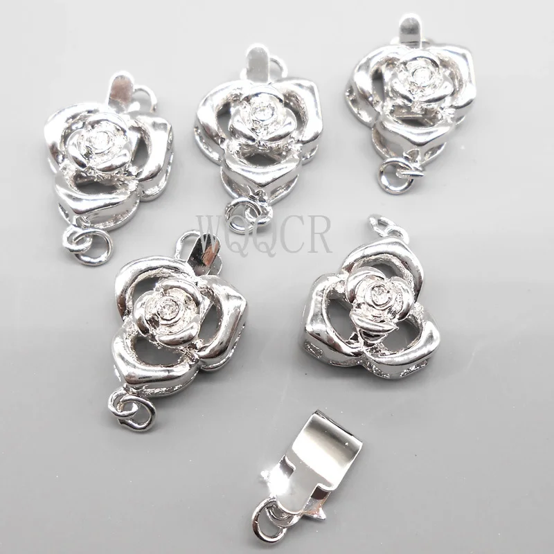 

2pcs 18x12mm Flower-like Silver Color Flower Connector Charms for Jewelry Making DIY Jewelry Findings