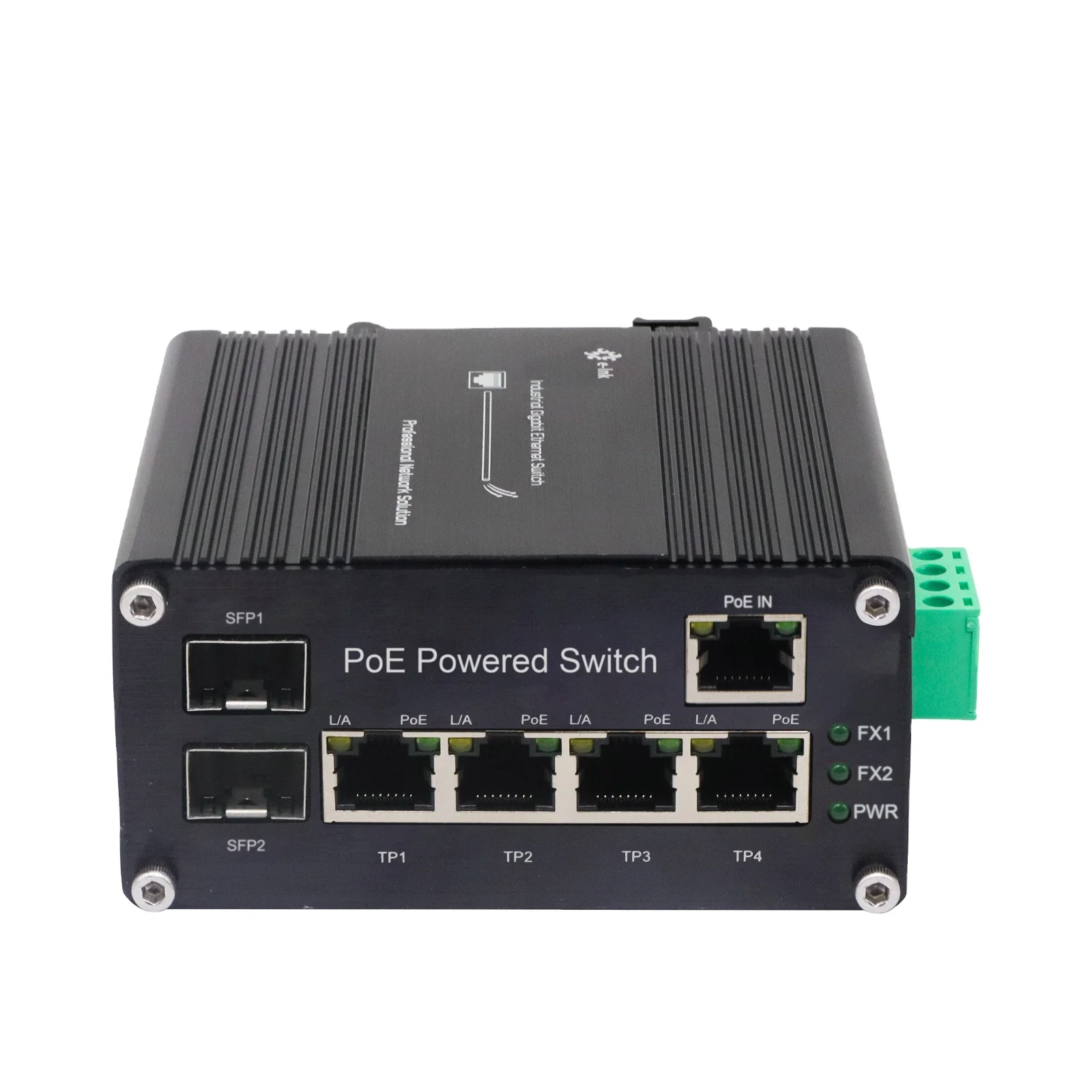 Reverse PoE Switch 5-Port 10/100/1000T + 2-Port 100/1000X Gigabit SFP with PoE Passthrough