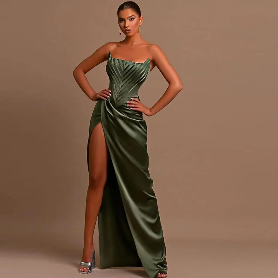 strapless open back dress ASHLEYlauren 4737 Strapless Mid Length Cocktail Dress