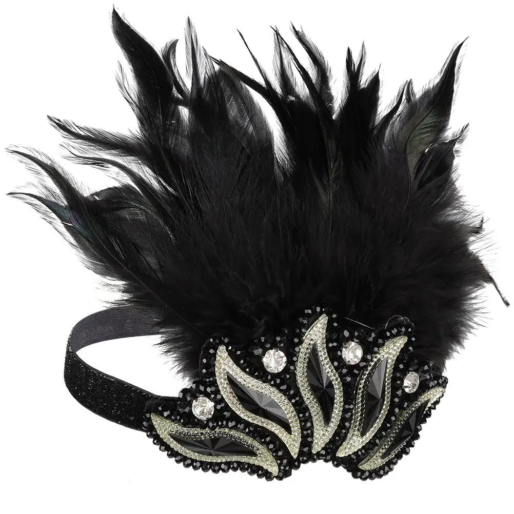 

Flapper Headband Vintage 1920S Headpiece Elegant Tea Party Prom Hair Accessory for Women Roaring 20S Flapper Headband