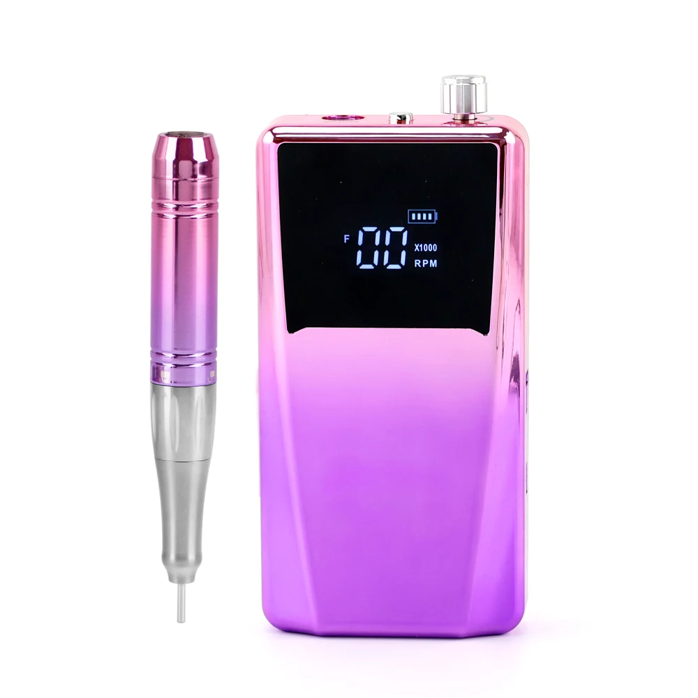 Coreless 65w 35000RPM สมาร์ทชุดฐานชาร์จเล็บเจาะแบบพกพาไร้สาย Pro สว่านเล็บไฟฟ้า