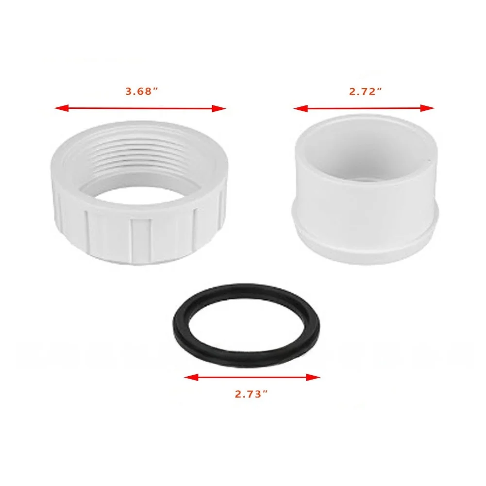 PVC Union Kit Designed for HAYWARD For GLX Salt Chlorinators 2 Inch Fitting Set with Nitrile Sealing Ring for T3 Aquarite Models