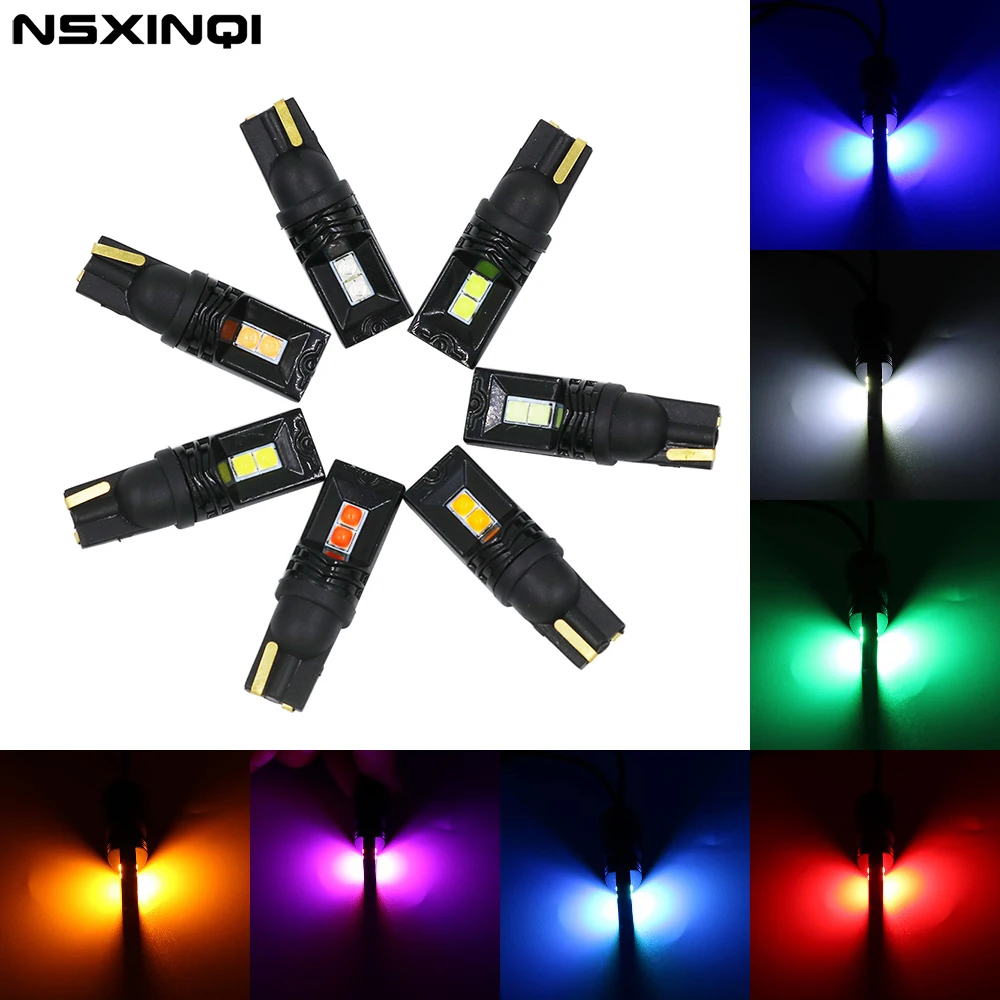 

NSXINQI 1piece Canbus T10 W5W 194 168 3030 4SMD LED Car Bulb Auto Automotive Wedge Clearance License Plate Door Lights DC12V