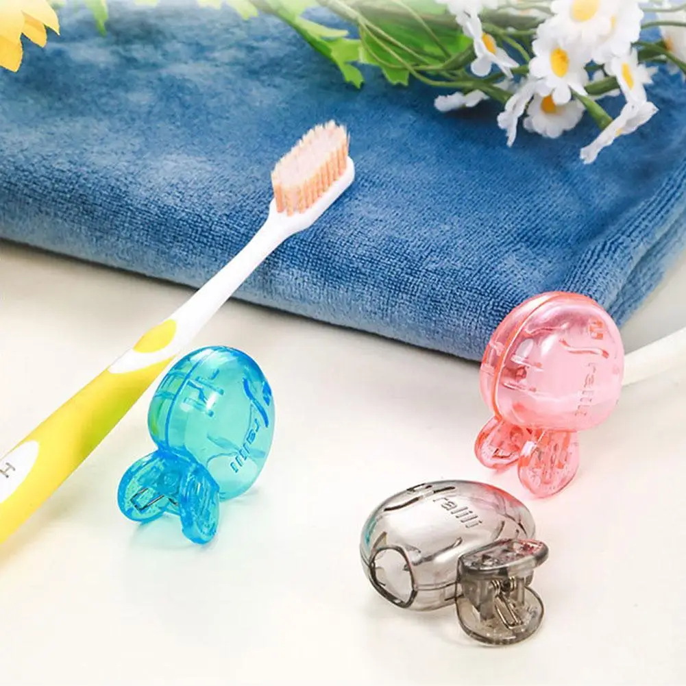 Portable Plastic Toothbrush Head Cover Clips Dustproof Head Protector Cap Travel Hiking Camping Bathroom Accessories