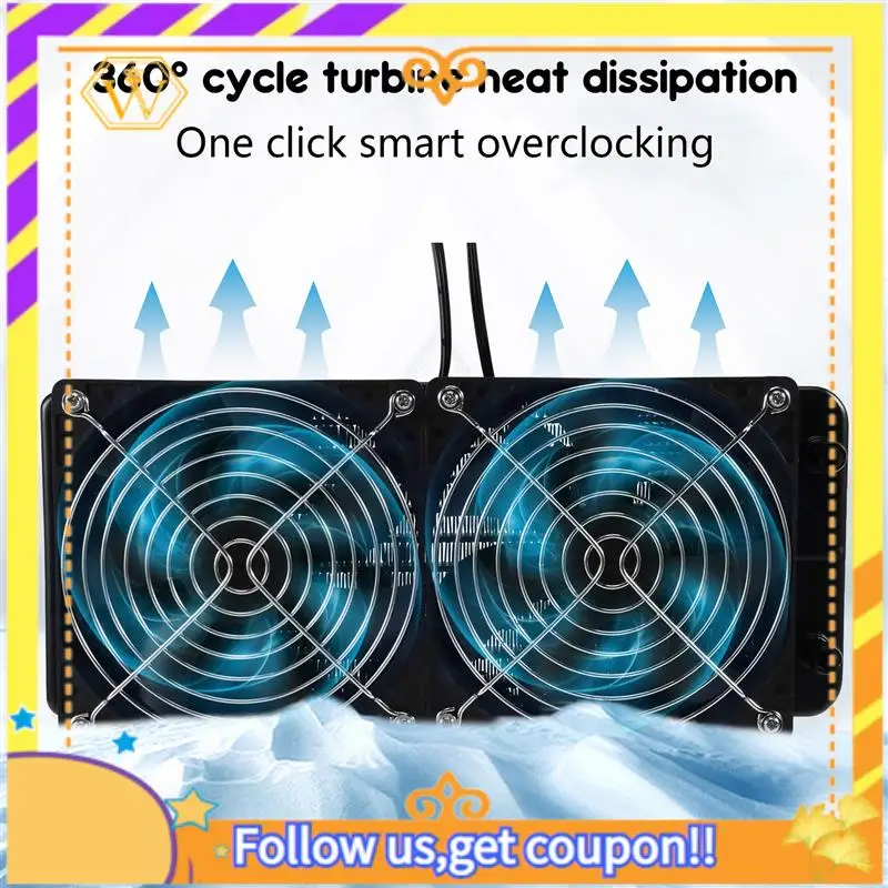 أحدث-ألومنيوم 240 مللي متر 10 أنابيب تبريد المياه صف مبرد مبادل حراري المبرد مع مروحة لنظام تبريد المياه وحدة المعالجة المركزية PC