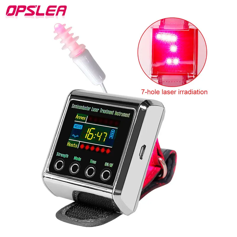 

650nm Laser Therapy Wrist Apparatus Watch LLLT Treat Cholesterol Hypertension Cerebral Diabetes Thrombosis Physiotherapy Health