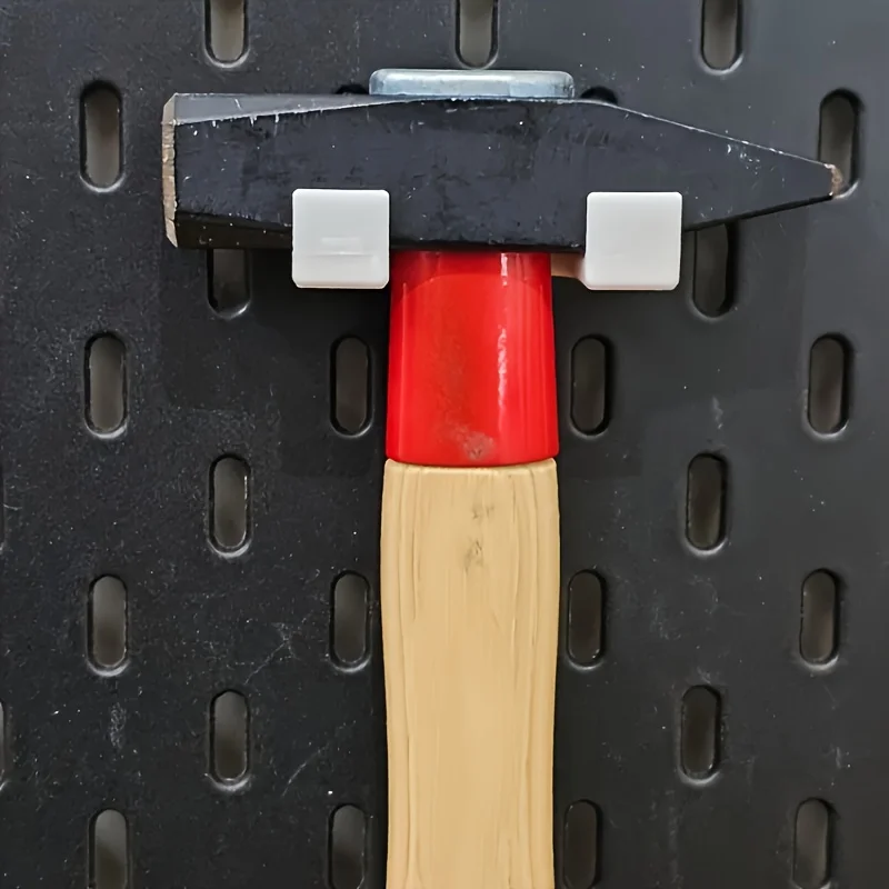 Pegboard Hammer Tool Storage Rack, 24mm Inner Depth 30mm Handle Slot, Space Saving Vertical Organizer for Garage Workshop Workbe